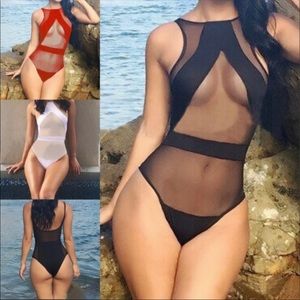 🖤BLACK ONE PIECE ILLUSION SWIMSUIT🖤